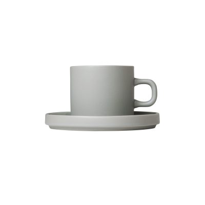 Pilar Coffee Cups with Saucers, Set of 2 - Gessato Design Store