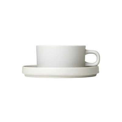 Pilar Tea Cups with Saucers, Set of 2 - Gessato Design Store
