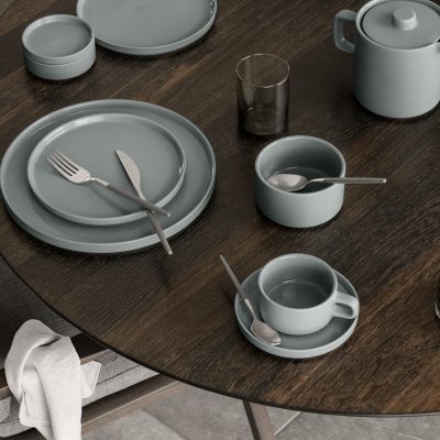 Pilar Tea Cups with Saucers, Set of 2 - Gessato Design Store