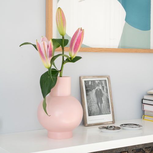 Raawii Strøm Vase, Coral Blush - Gessato Design Store