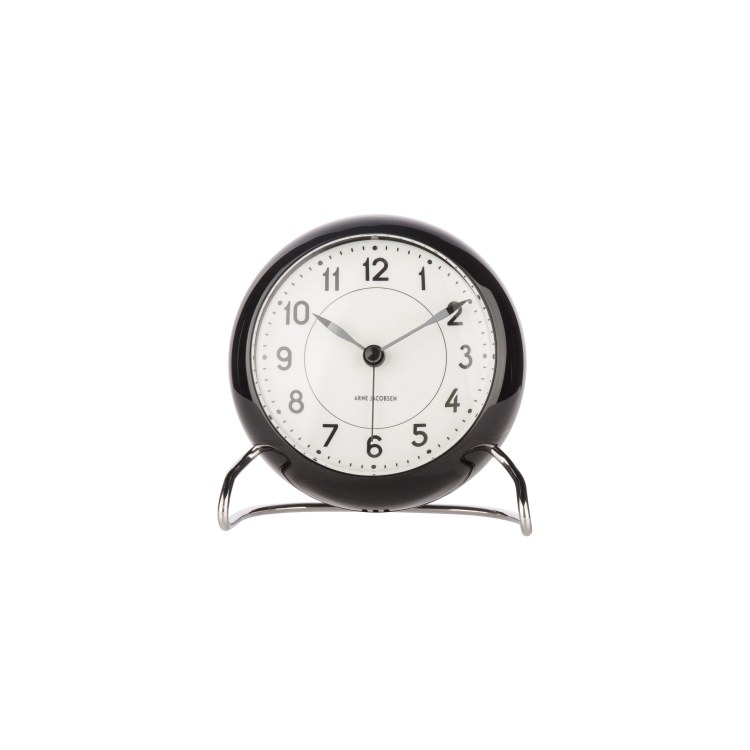 Arne Jacobsen Station Alarm Clock – Black