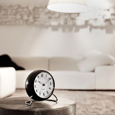 Arne Jacobsen Station Alarm Clock - Black - Gessato Design Store