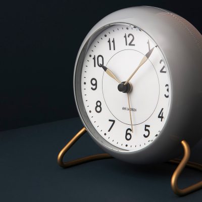 Arne Jacobsen Station Alarm Clock - Grey - Gessato Design Store