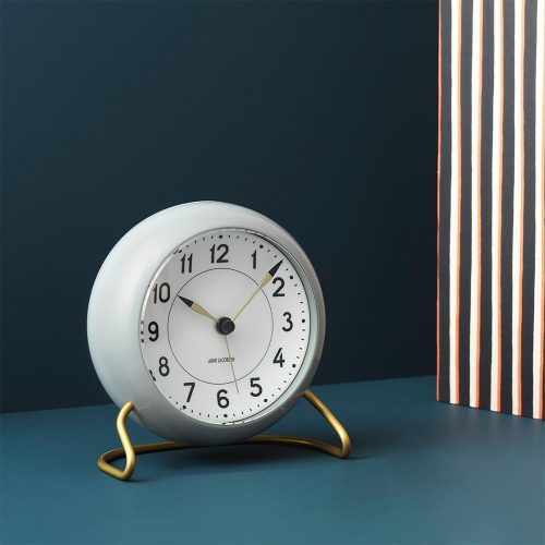 Arne Jacobsen Station Alarm Clock - Grey - Gessato Design Store