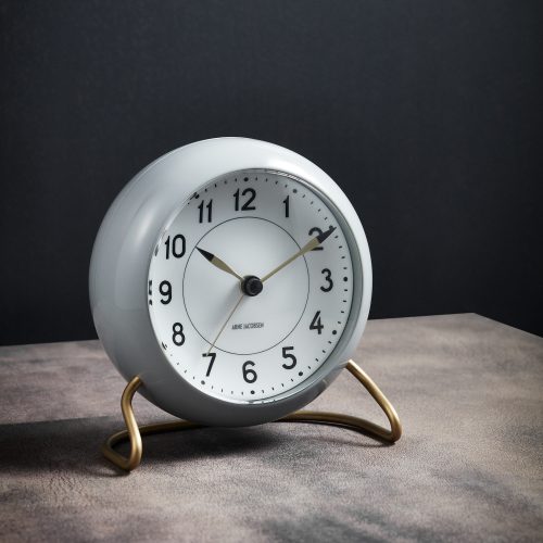 Arne Jacobsen Station Alarm Clock - Grey - Gessato Design Store