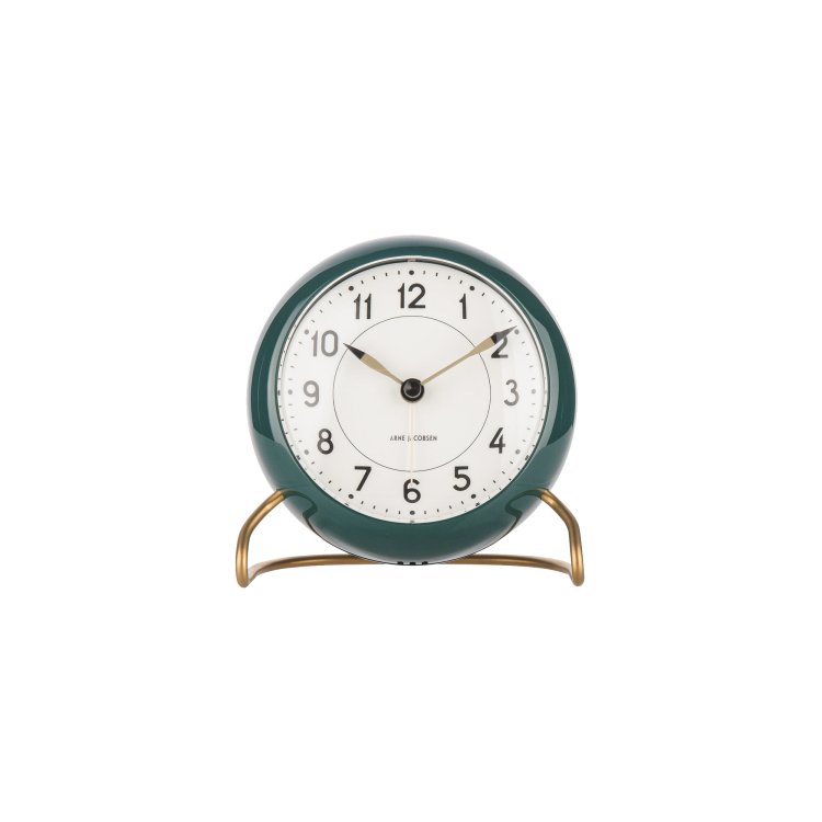 Arne Jacobsen Station Alarm Clock – Racing Green