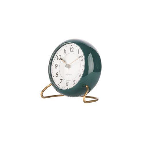 Arne Jacobsen Station Alarm Clock - Racing Green - Gessato Design Store