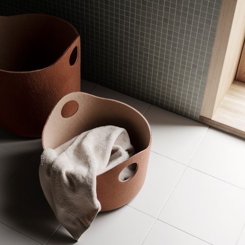 Tiggy Felt Storage Basket with Handles - Gessato Design Store