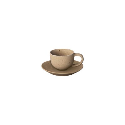 Kumi Stoneware Espresso Cups with Saucers, set of 2 - Gessato Design Store