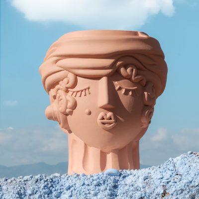 Magna Graecia Man Terracotta Planter - Gessato Design Store