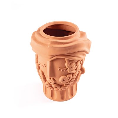 Magna Graecia Man Terracotta Planter - Gessato Design Store