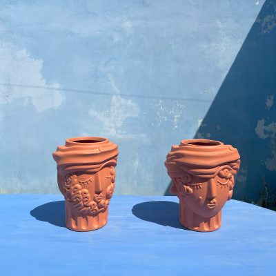 Magna Graecia Man Terracotta Planter - Gessato Design Store