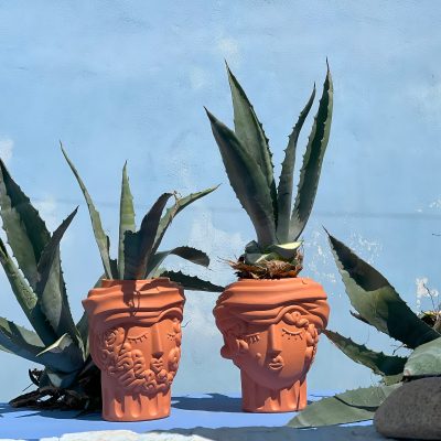 Magna Graecia Man Terracotta Planter - Gessato Design Store