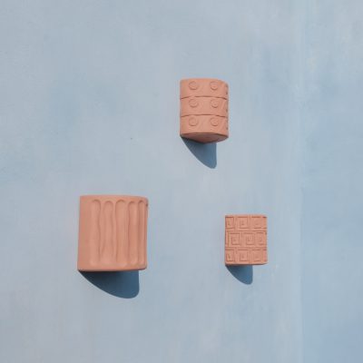 Magna Graecia Terracotta Wall Vase Dorico - Gessato Design Store