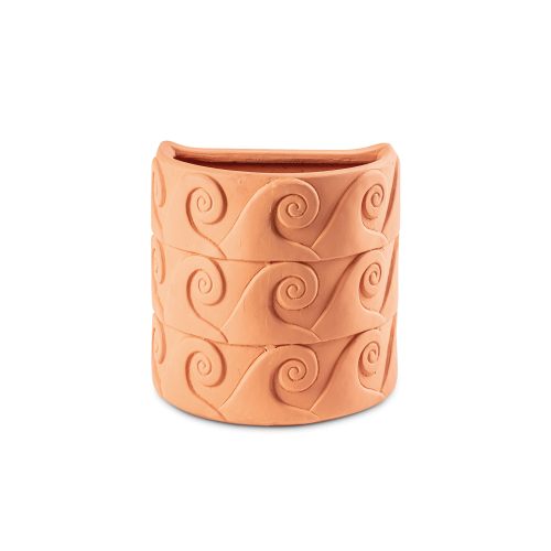 Magna Graecia Terracotta Wall Vase Onde - Gessato Design Store
