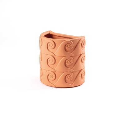 Magna Graecia Terracotta Wall Vase Onde - Gessato Design Store
