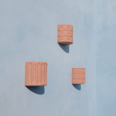 Magna Graecia Terracotta Wall Vase Onde - Gessato Design Store