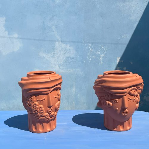 Magna Graecia Woman Terracotta Planter - Gessato Design Store