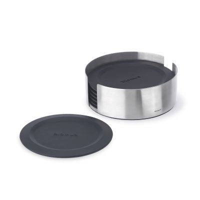 Silicone Coasters with Stainless Steel Holder - Gessato Design Store