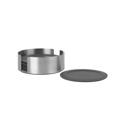 Silicone Coasters with Stainless Steel Holder - Gessato Design Store