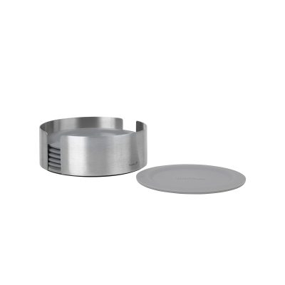 Silicone Coasters with Stainless Steel Holder - Gessato Design Store