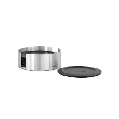 Silicone Coasters with Stainless Steel Holder - Gessato Design Store