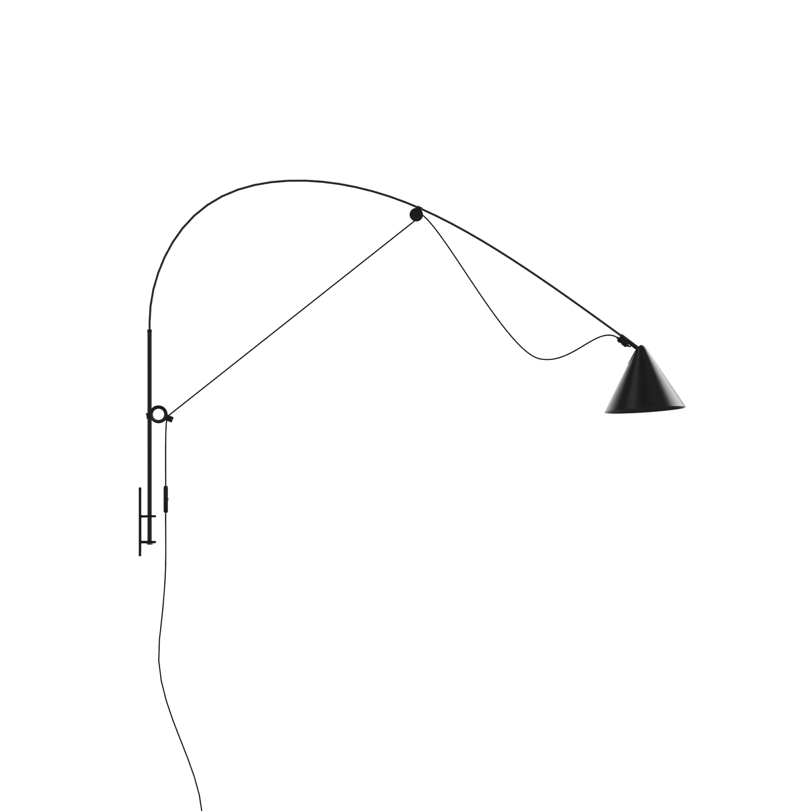 Ayno Wall Lamp - Large - Black - Gessato Design Store