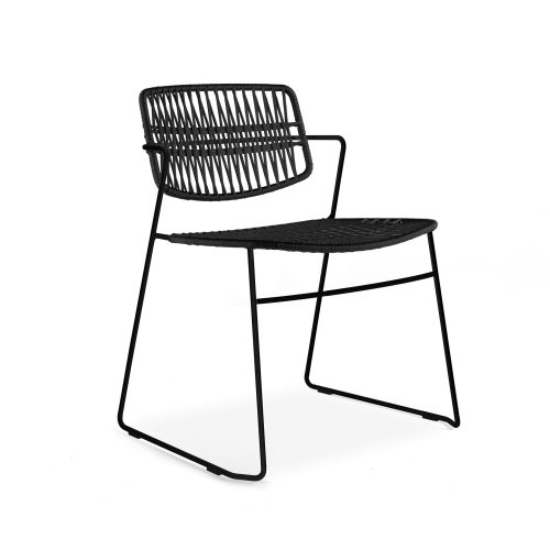 Serpentine Outdoor Chair, Black/Black - Gessato Design Store