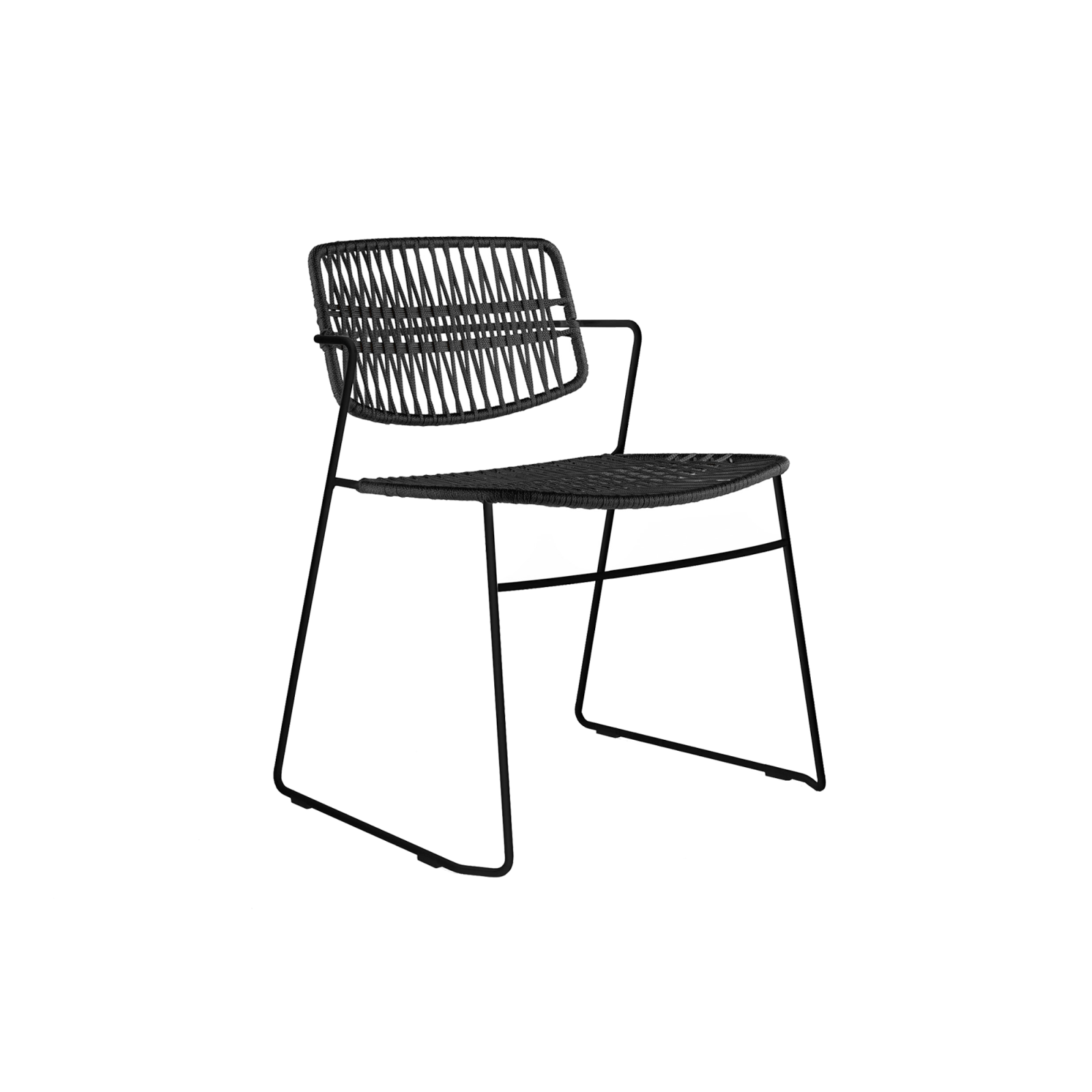 Serpentine Outdoor Chair, Black/Black - Gessato Design Store