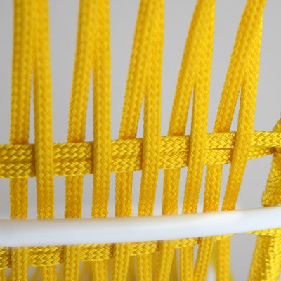 Serpentine Outdoor Chair, White/Yellow - Gessato Design Store