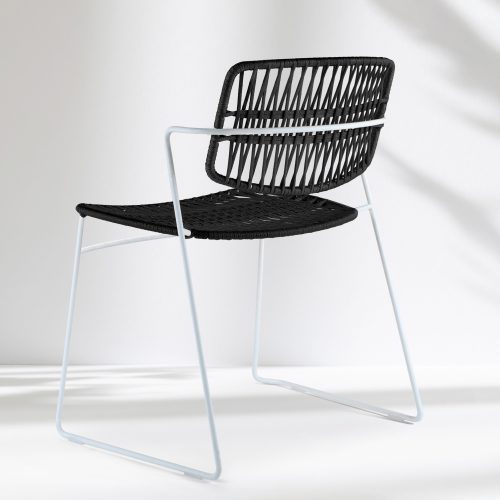 Serpentine Outdoor Chair, Black/Black - Gessato Design Store