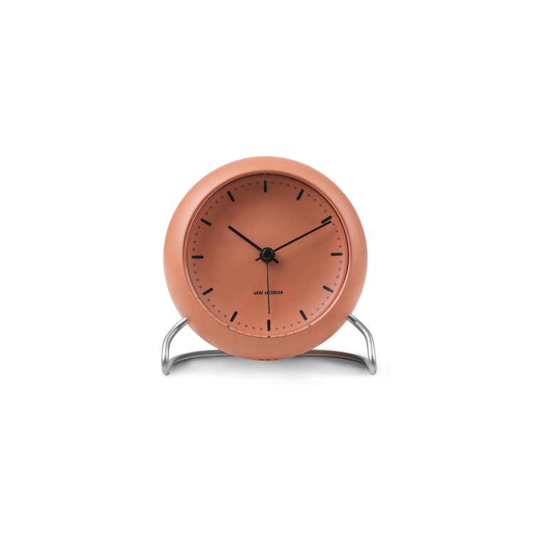 Arne Jacobsen City Hall Alarm Clock, Pale Orange