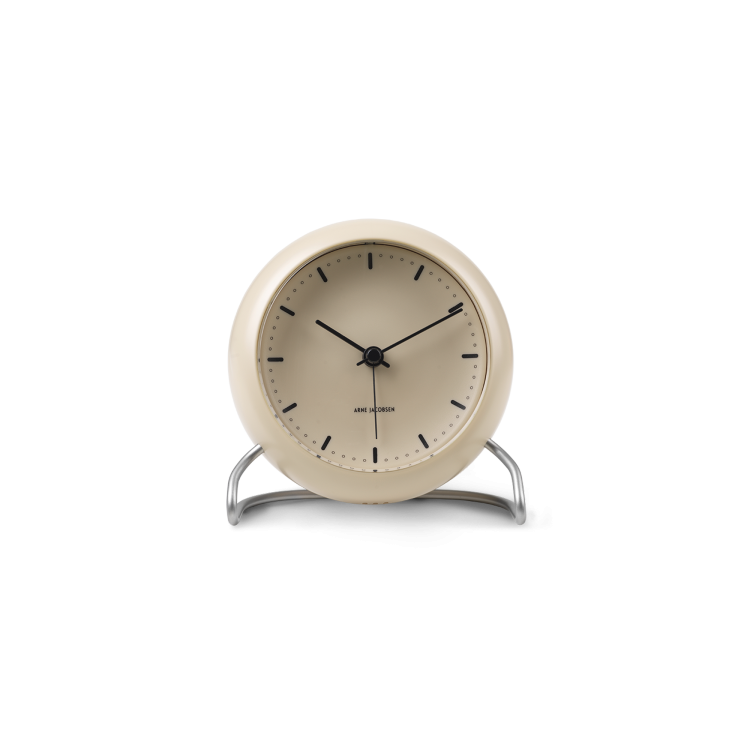 Arne Jacobsen City Hall Alarm Clock, Sandy Beige