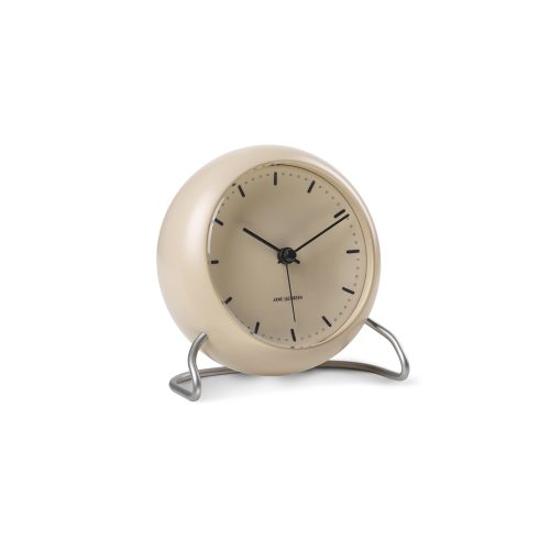 Arne Jacobsen City Hall Alarm Clock, Sandy Beige - Gessato Design Store