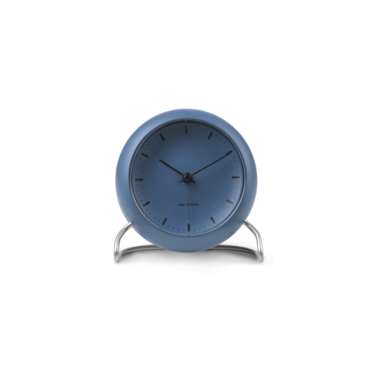 Arne Jacobsen City Hall Alarm Clock, Stone Blue