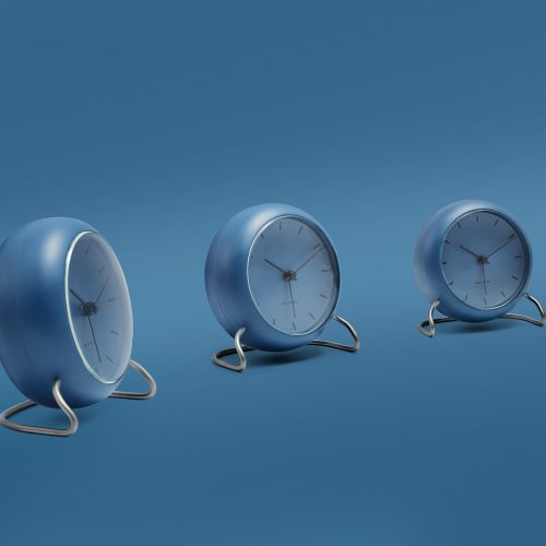 Arne Jacobsen City Hall Alarm Clock, Stone Blue - Gessato Design Store