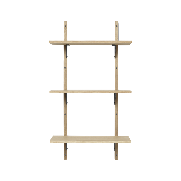 Sector Triple Narrow Oak Black Brass