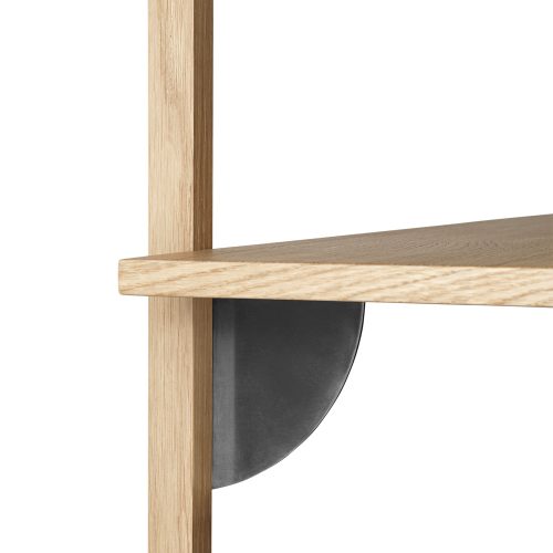 Ferm Living Sector Triple Narrow Oak Black Brass - Gessato Design Store