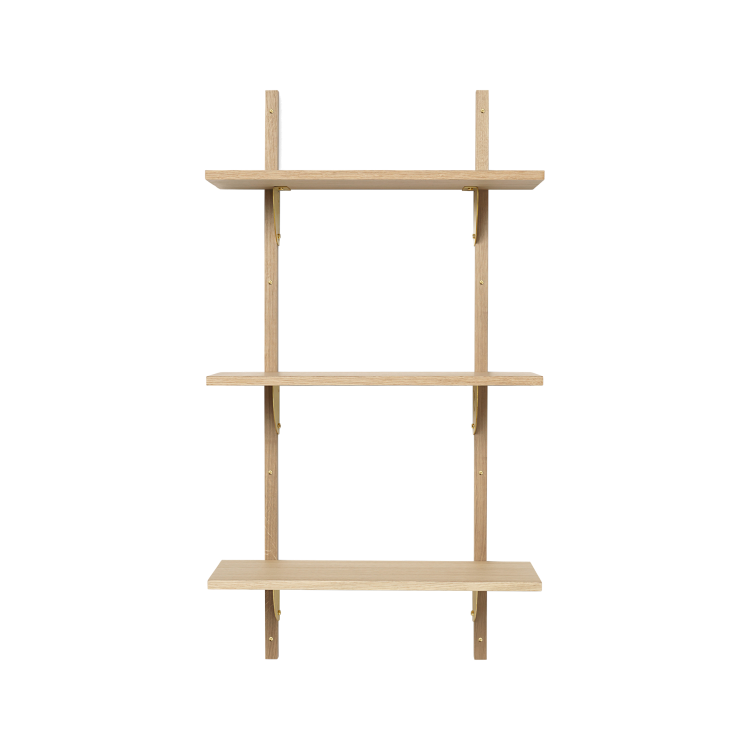 Sector Triple Narrow Oak Brass