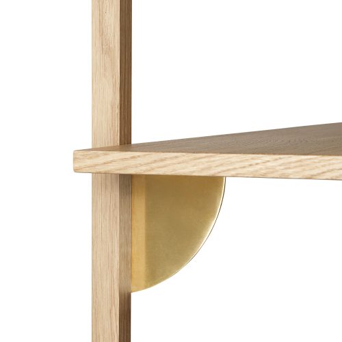 Ferm Living Sector Triple Narrow Oak Brass - Gessato Design Store