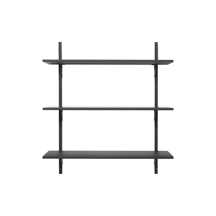 Sector Triple Wide Black Stained Ash