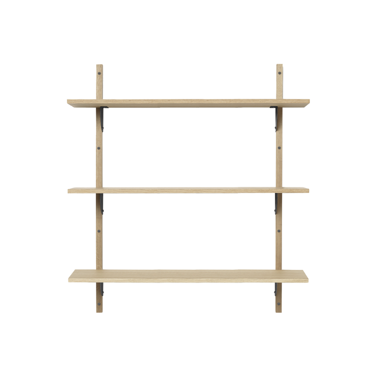 Sector Triple Wide Oak Black Brass