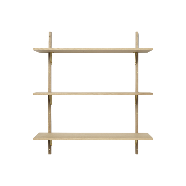 Sector Triple Wide Oak Brass