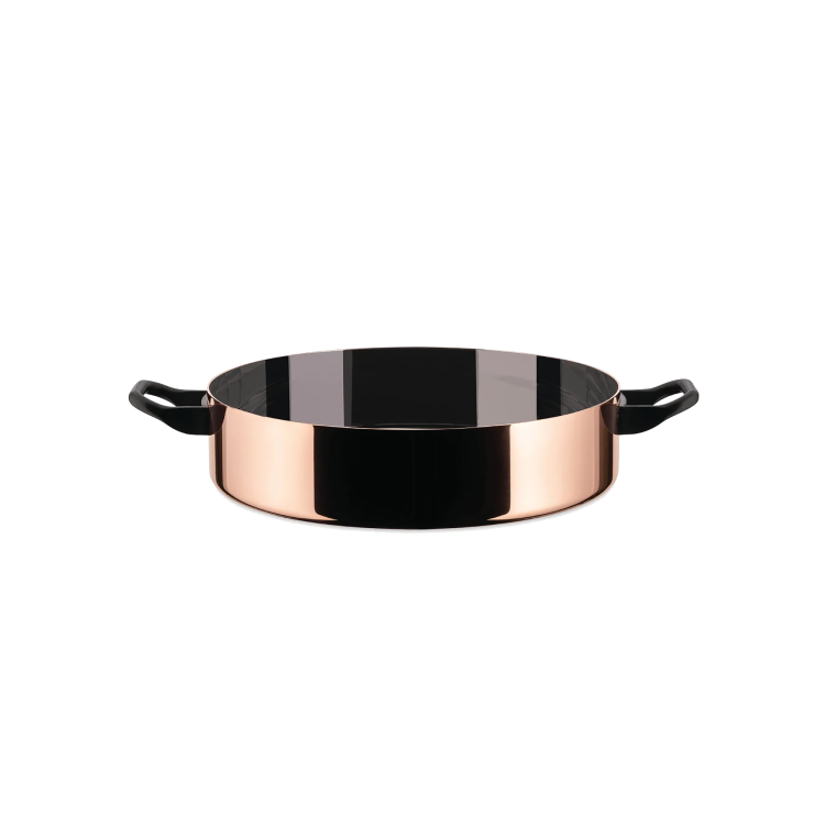 Low Casserole With Two Handles, Copper