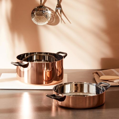 Low Casserole With Two Handles, Copper - Gessato Design Store