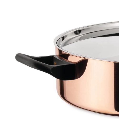 Low Casserole With Two Handles, Copper - Gessato Design Store