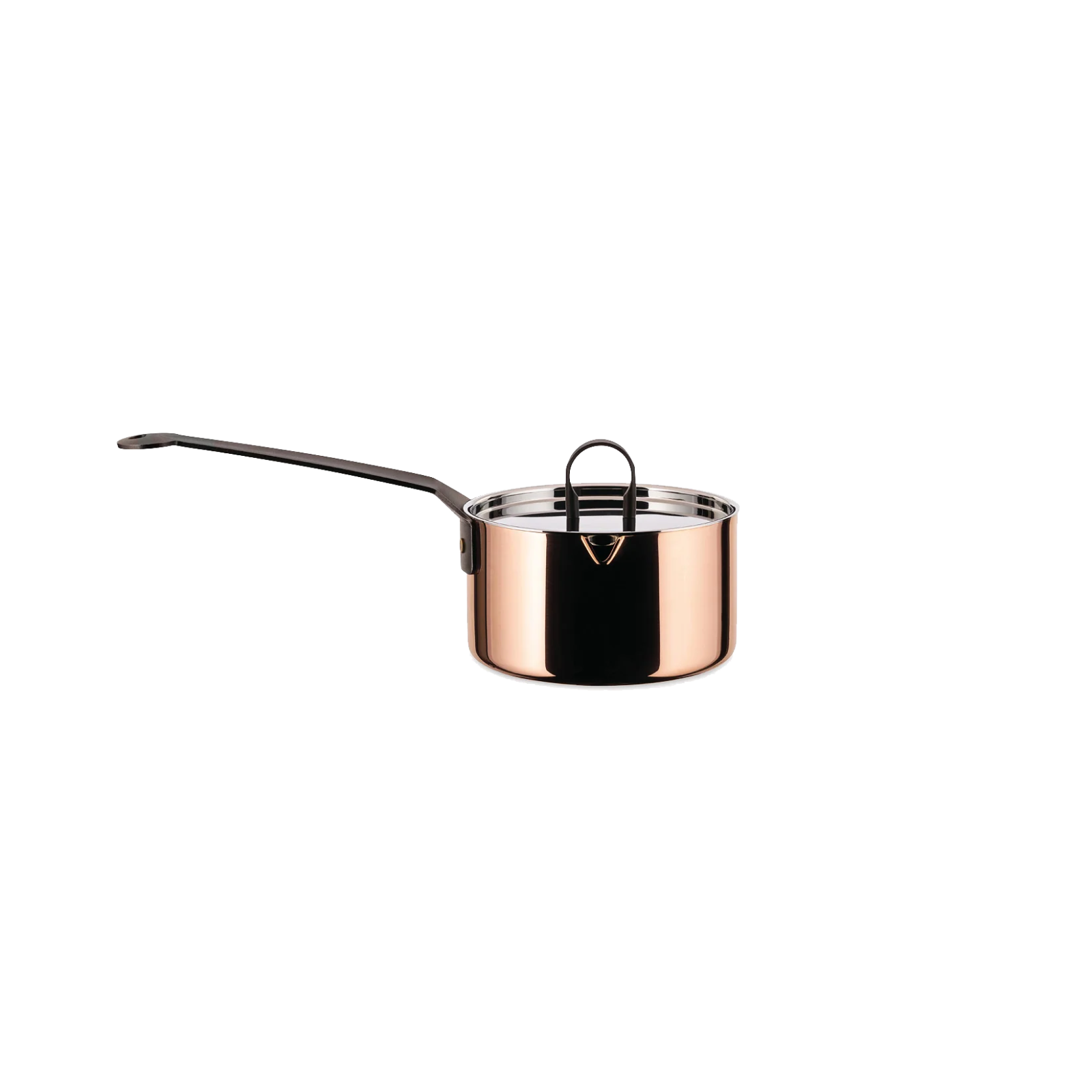 Saucepan With Lid, Copper - Gessato Design Store