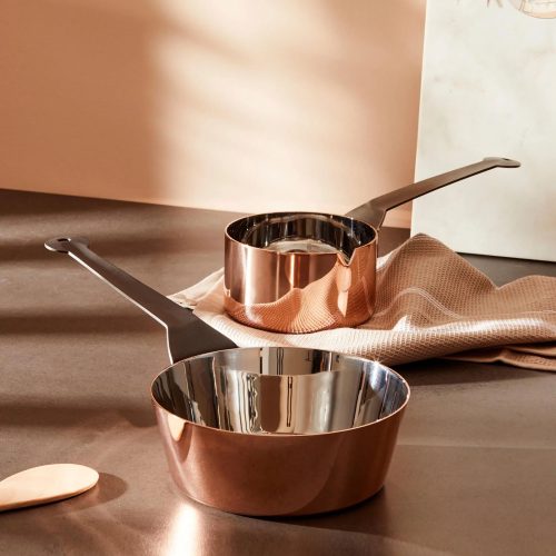 Saucepan With Lid, Copper - Gessato Design Store