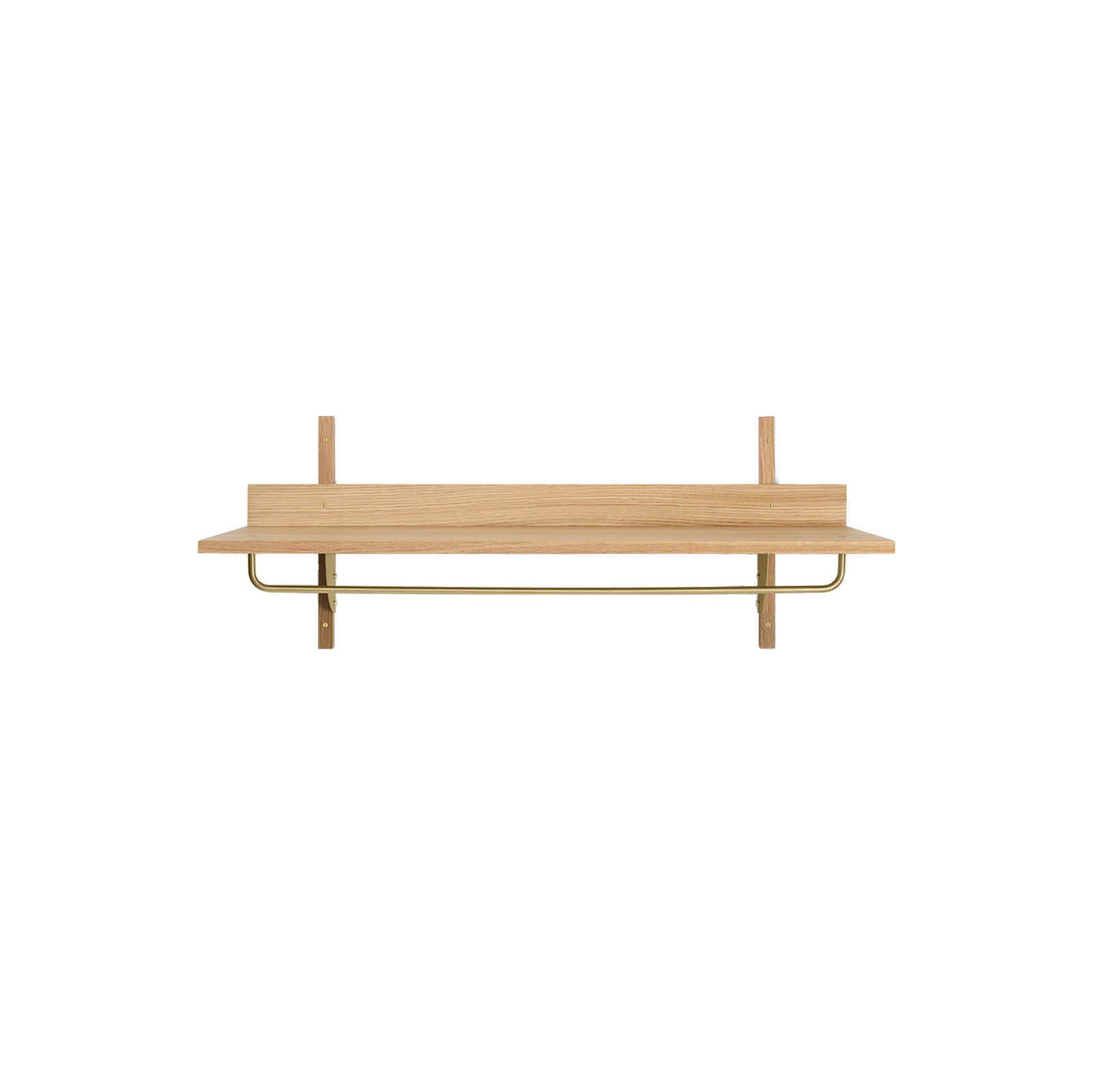 Sector Rack Shelf, Oak/Brass - Gessato Design Store