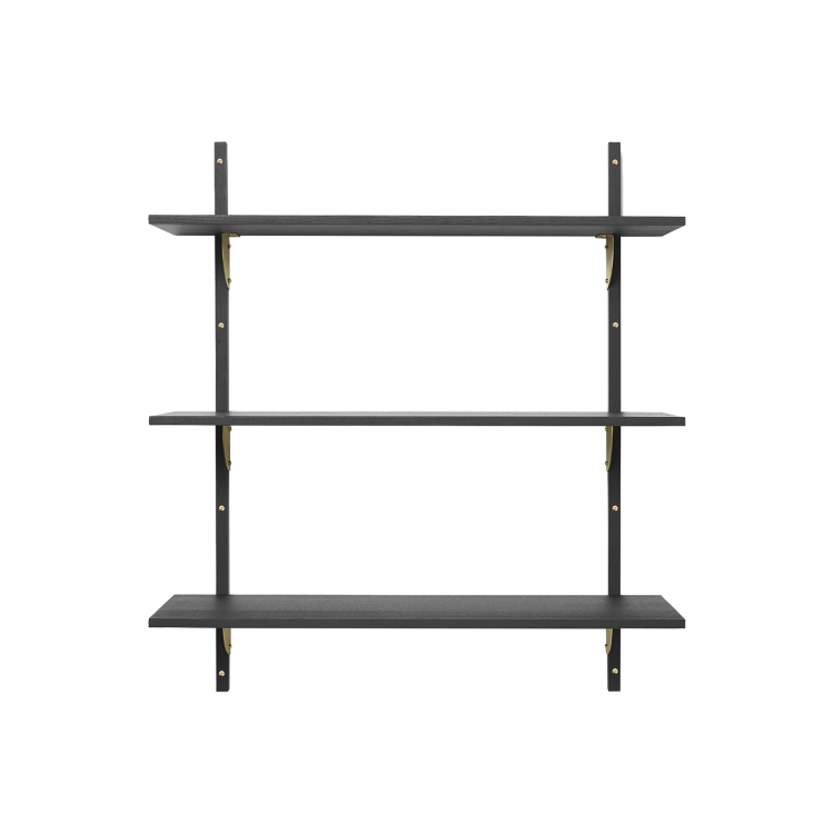 Sector Triple Wide Black Ash Brass